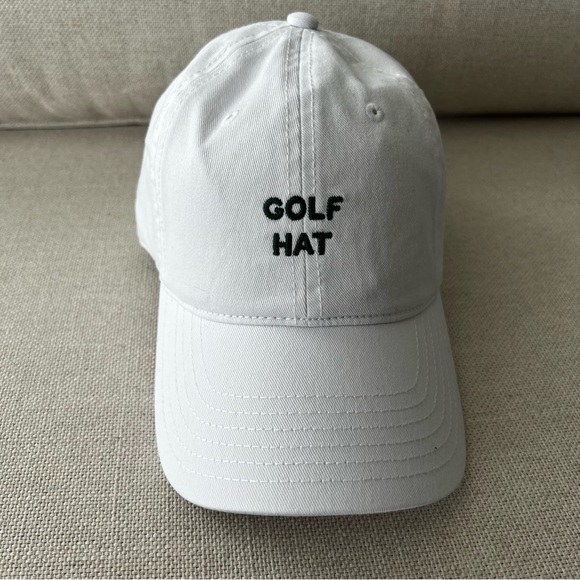 MIGHTY FINE White Literal Golf Hat Dad Cap - Picture 2 of 8